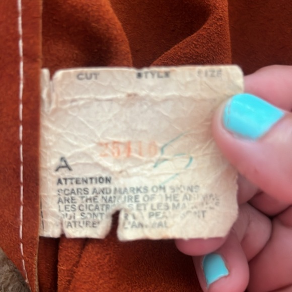 Vintage 1970s Brown Suede Leather Fur Lined Penny Lane Jacket XS - Picture 14 of 17